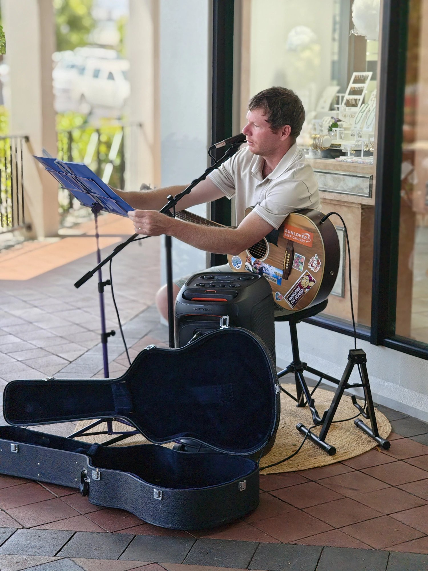 Live music on a community outing in Mareeba